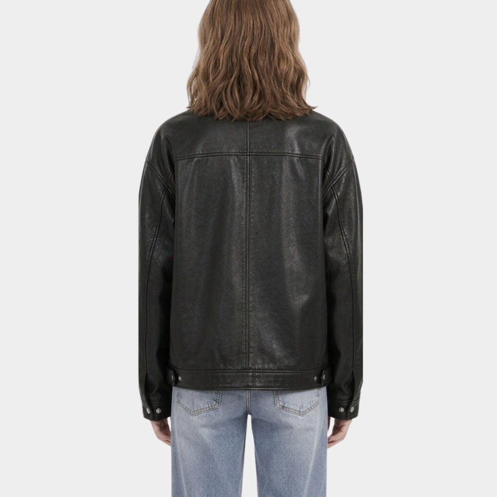 Love in Disguise Seol In-ah Black Leather Jacket
