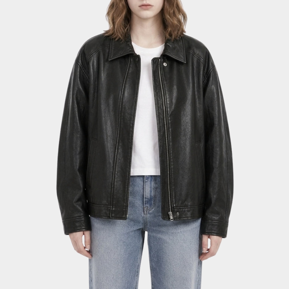 Love in Disguise Seol In-ah Black Leather Jacket