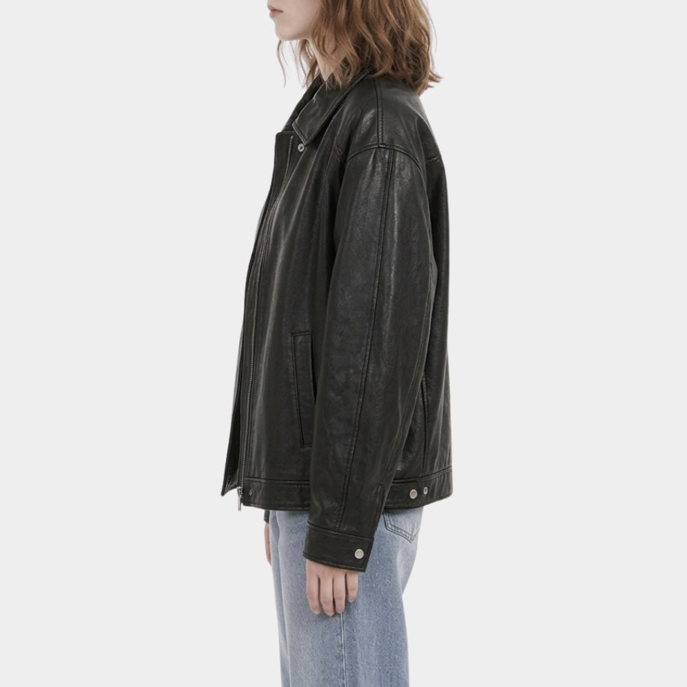 Love in Disguise Seol In-ah Black Leather Jacket