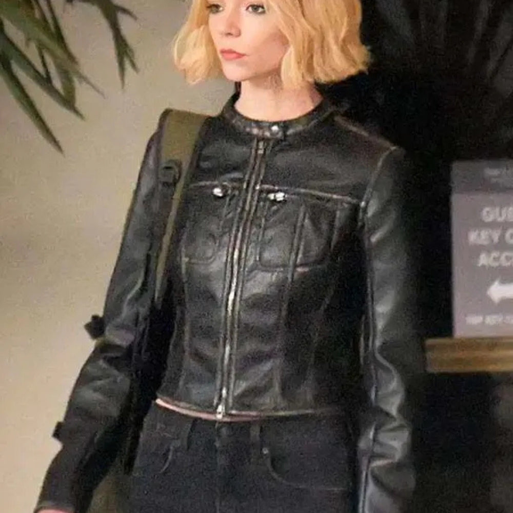 Lucky Anya Taylor Joy Black Leather Jacket