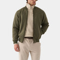 Luke Roberts  Hudson and Rex S08 Suede Leather Bomber Jacket - Front View