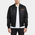 MA-1 Daft Punk  Black Bomber Satin Jacket - Front View