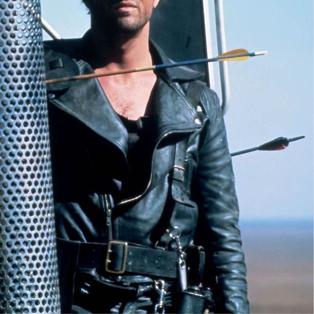 Mad Max 1979  Max Rockatansky Biker Leather Jacket - Front View