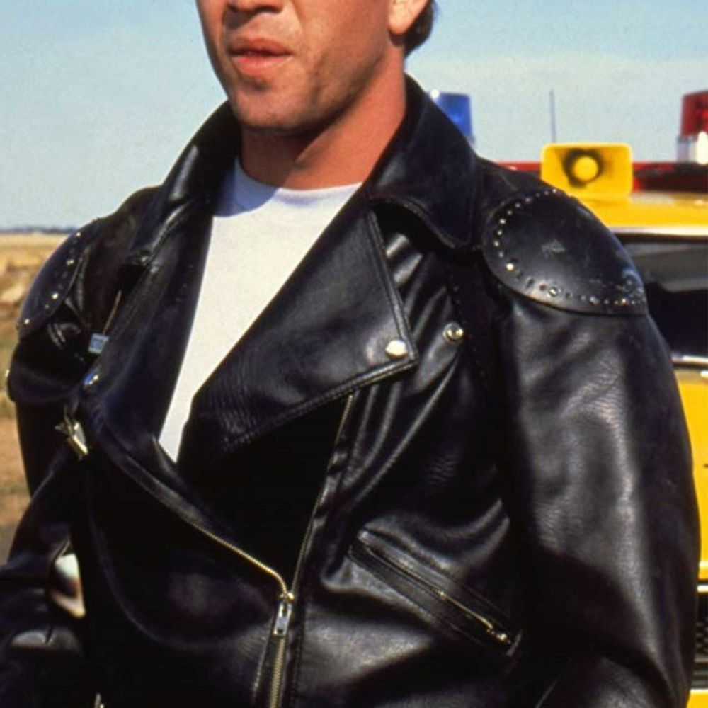 Mad Max 1979  Max Rockatansky Biker Leather Jacket - Side View