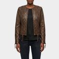 Marshals Arielle Kebbel Lace-up Leather Jacket
