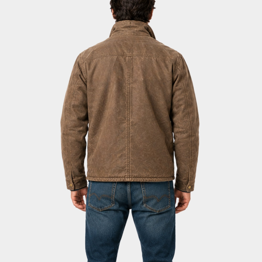 Marshals Luke Grimes Brown Leather Jacket