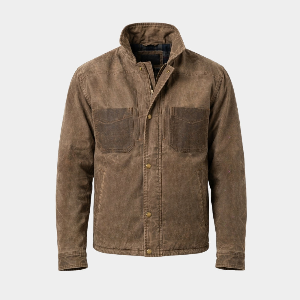 Marshals Luke Grimes Brown Leather Jacket