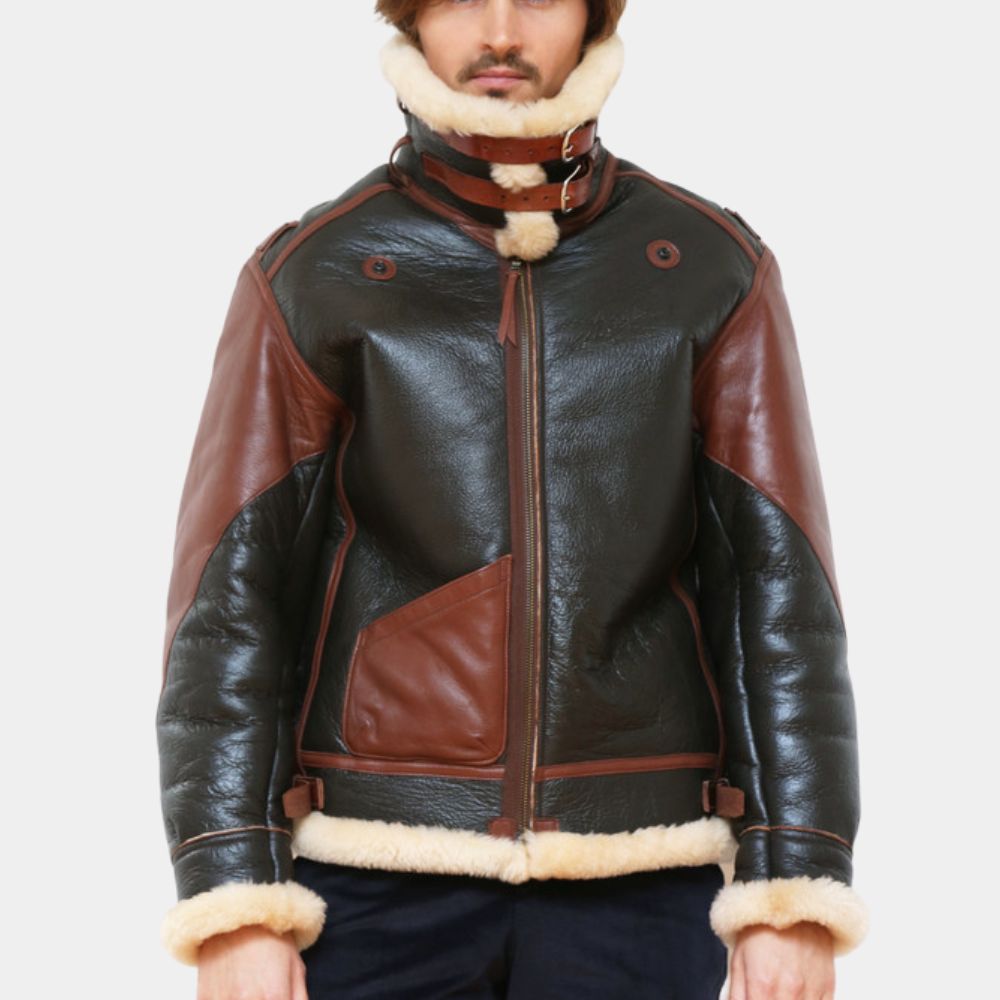Masters Of The Air Austin Butler aka Gale Cleven B3 Bomber Aviator Jacket - Character Front View
