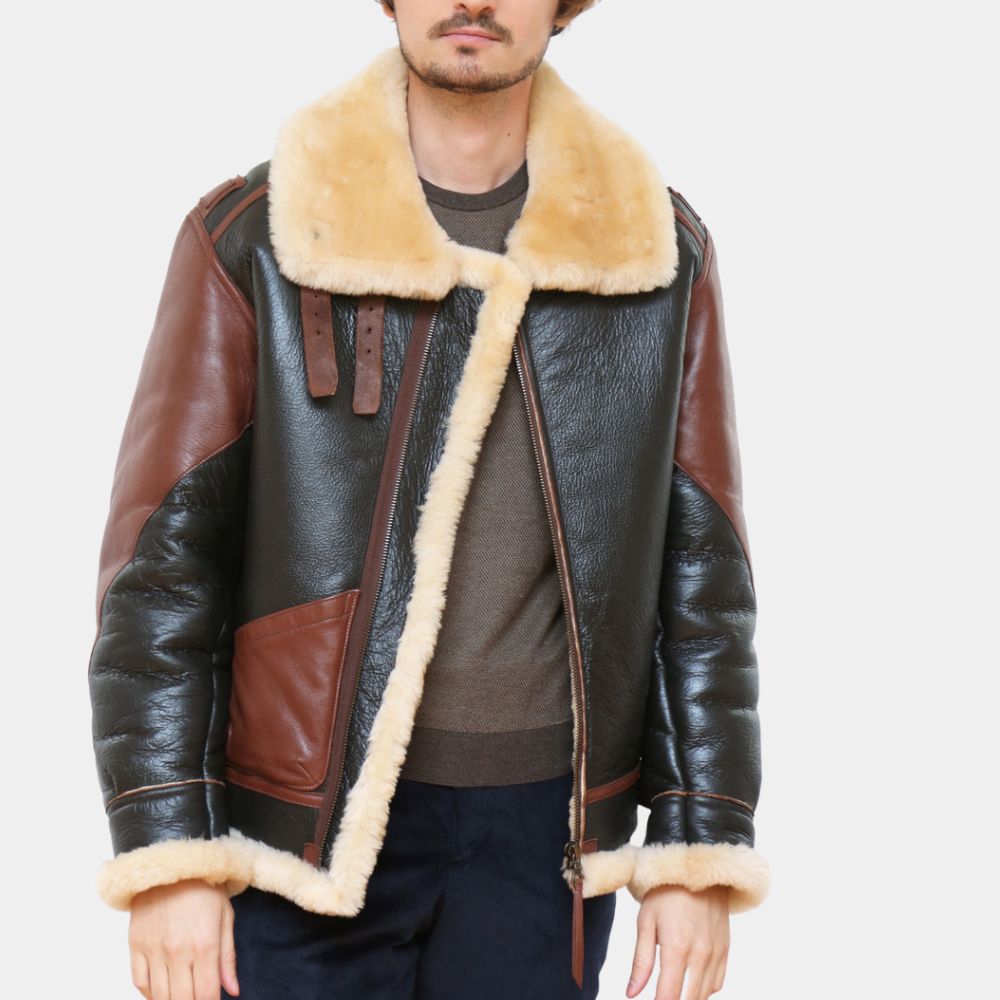 Masters Of The Air Austin Butler aka Gale Cleven B3 Bomber Aviator Jacket - Front View