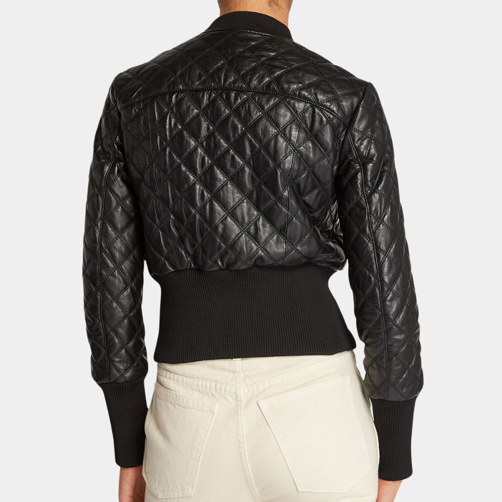 Maya Stern Michelle Keegan Quilted Bomber Jacket - Back View