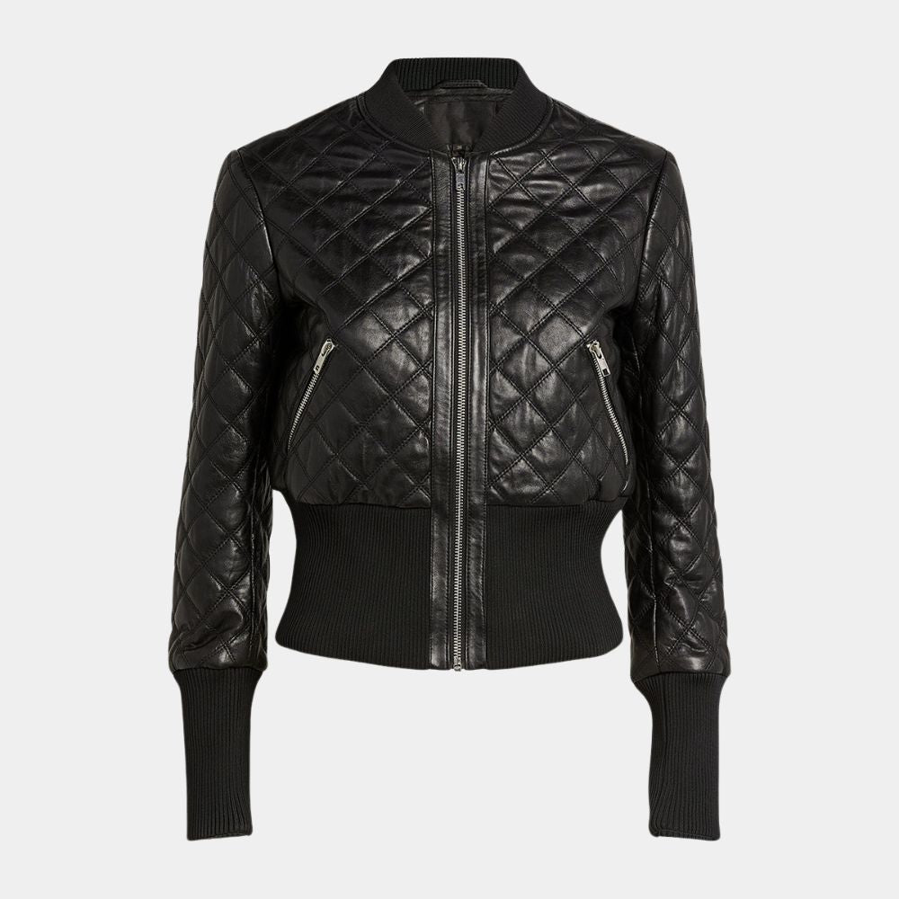 Maya Stern Michelle Keegan Quilted Bomber Jacket - Mannequin Front View