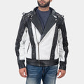Michael Jackson 1984 Pepsi Commercial Ad Black and White Leather Jacket - Front View