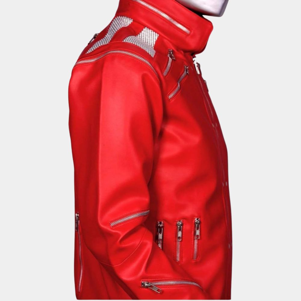 Michael Jackson Beat It Leather Jacket - Character Side View