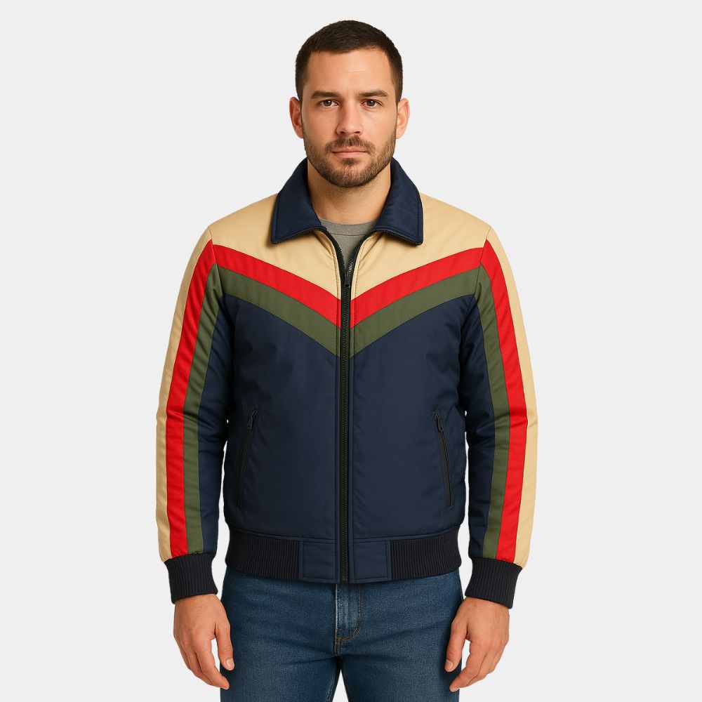Michael Kelso  Thats 70s Show Blue Parachute Bomber Jacket - Front View