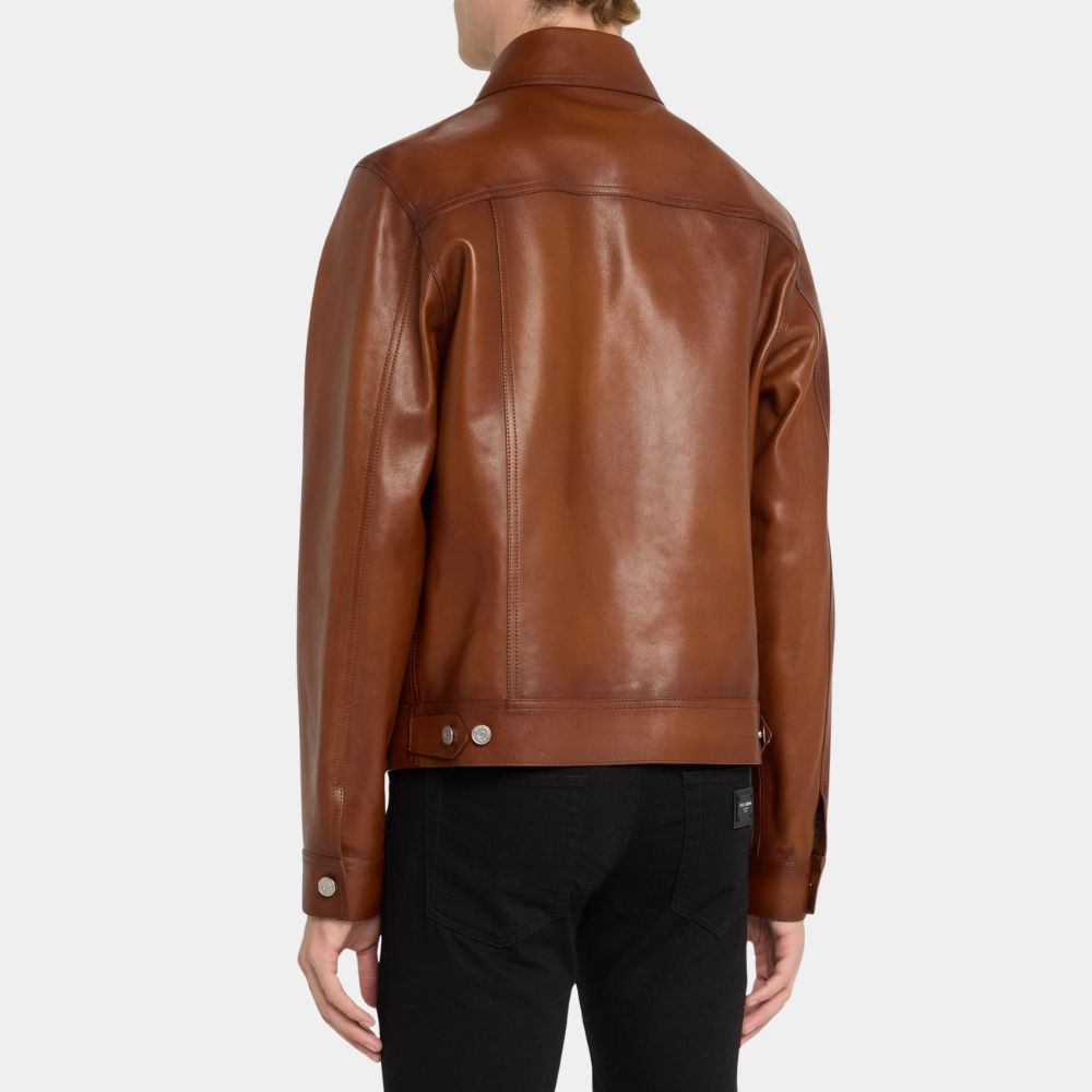 Mike Epps Ready To Sell Out Tan Leather Jacket - Back View