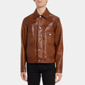 Mike Epps Ready To Sell Out Tan Leather Jacket - Front View