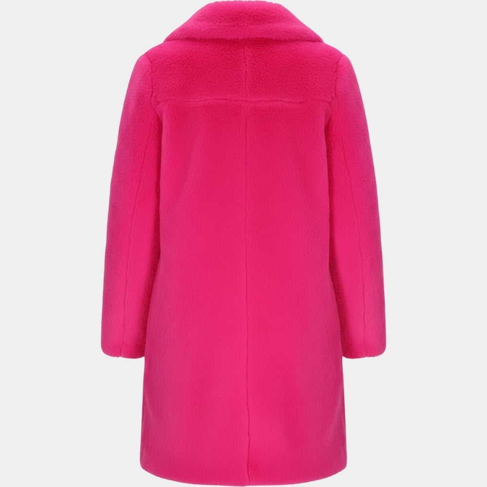 Miss Americana  I Can Do It With A Broken Heart Taylor Swift Pink Faux Fur Coat - Mannequin Back View