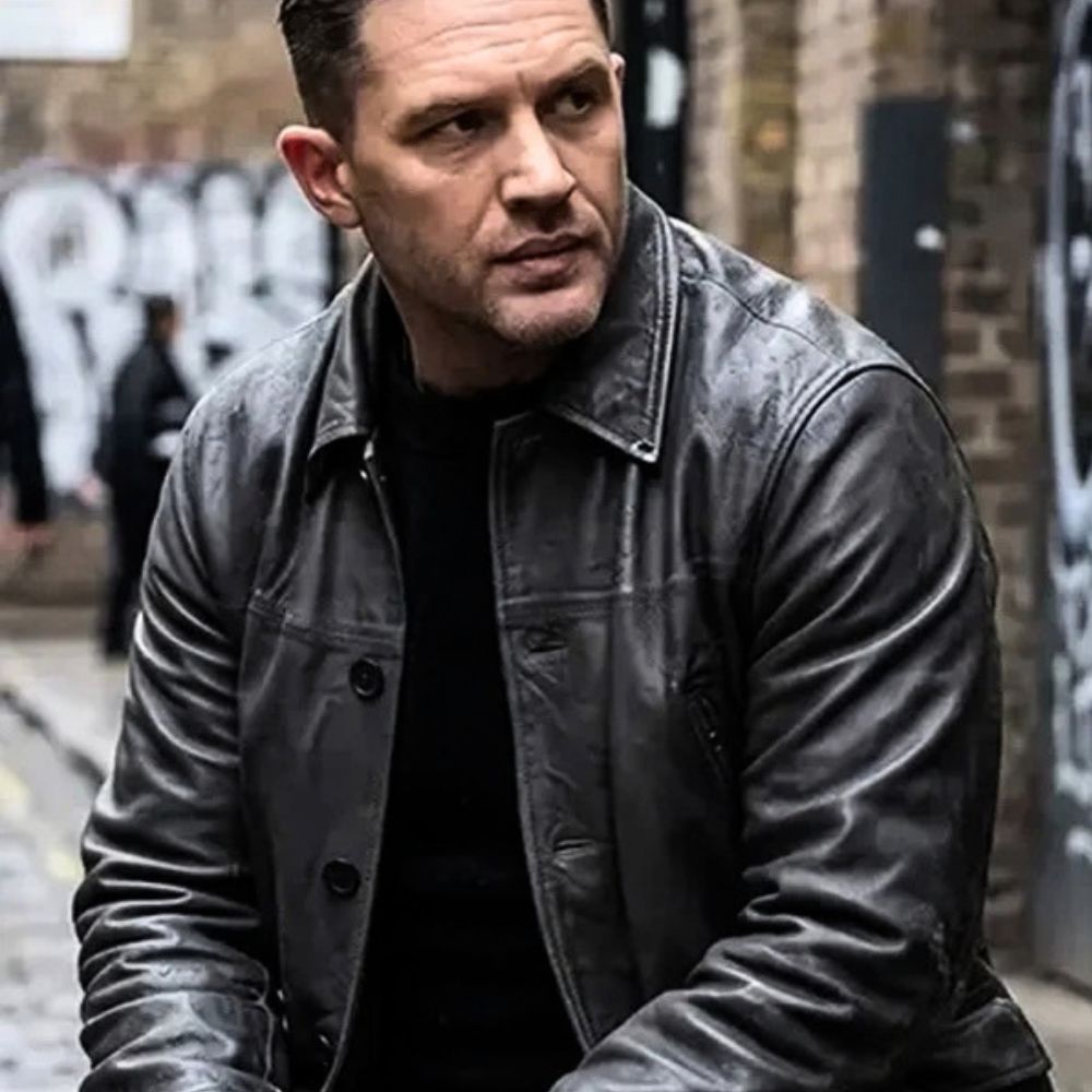 MobLand Tom Hardy Black Leather Jacket