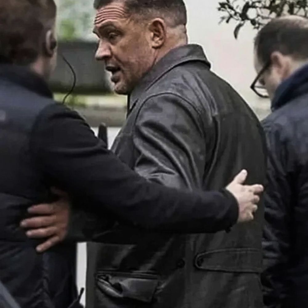 MobLand Tom Hardy Black Leather Jacket