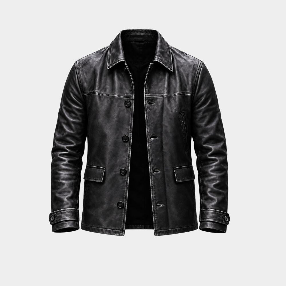 MobLand Tom Hardy Black Leather Jacket