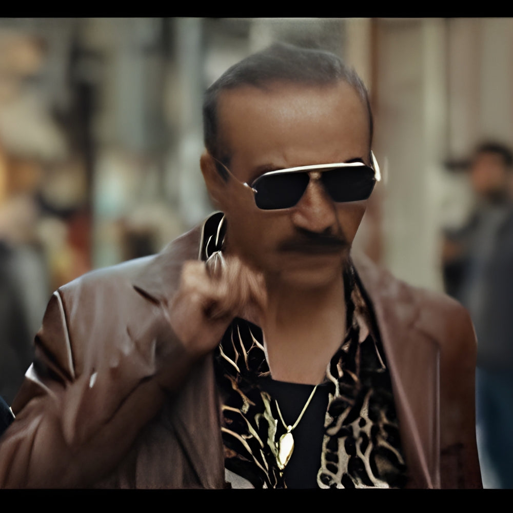 Money Trap Asım Noyan Brown Leather Blazer