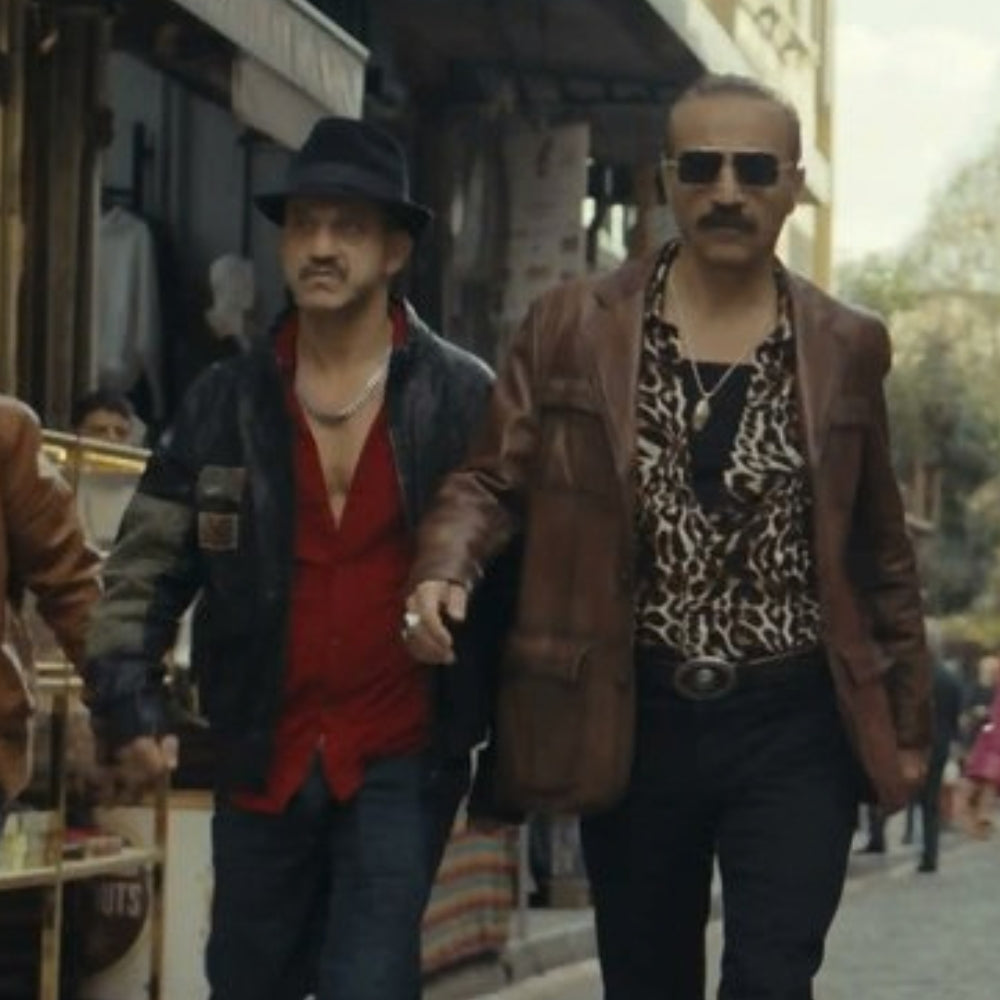 Money Trap Asım Noyan Brown Leather Blazer