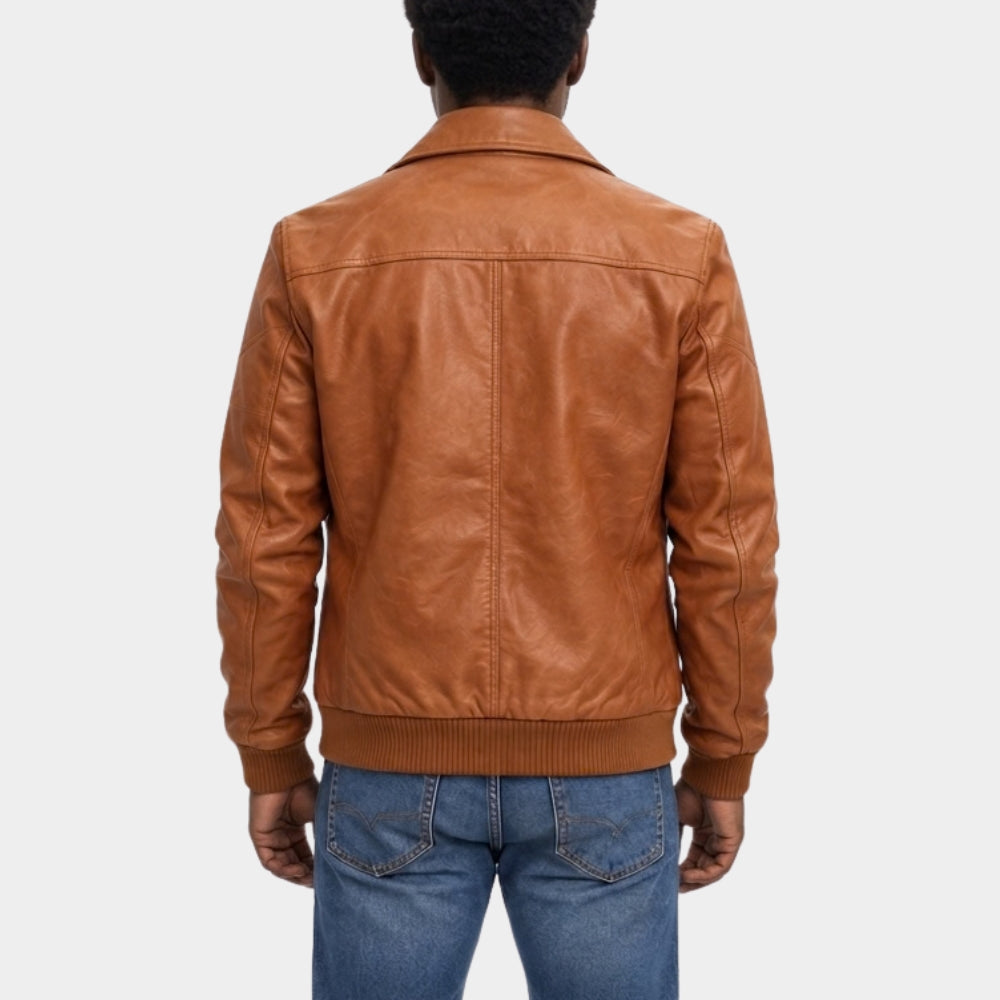 Money Trap Görkem Sevindik Leather Bomber Jacket