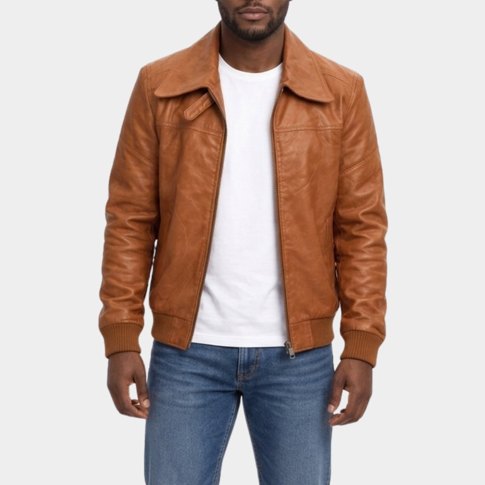 Money Trap Görkem Sevindik Leather Bomber Jacket