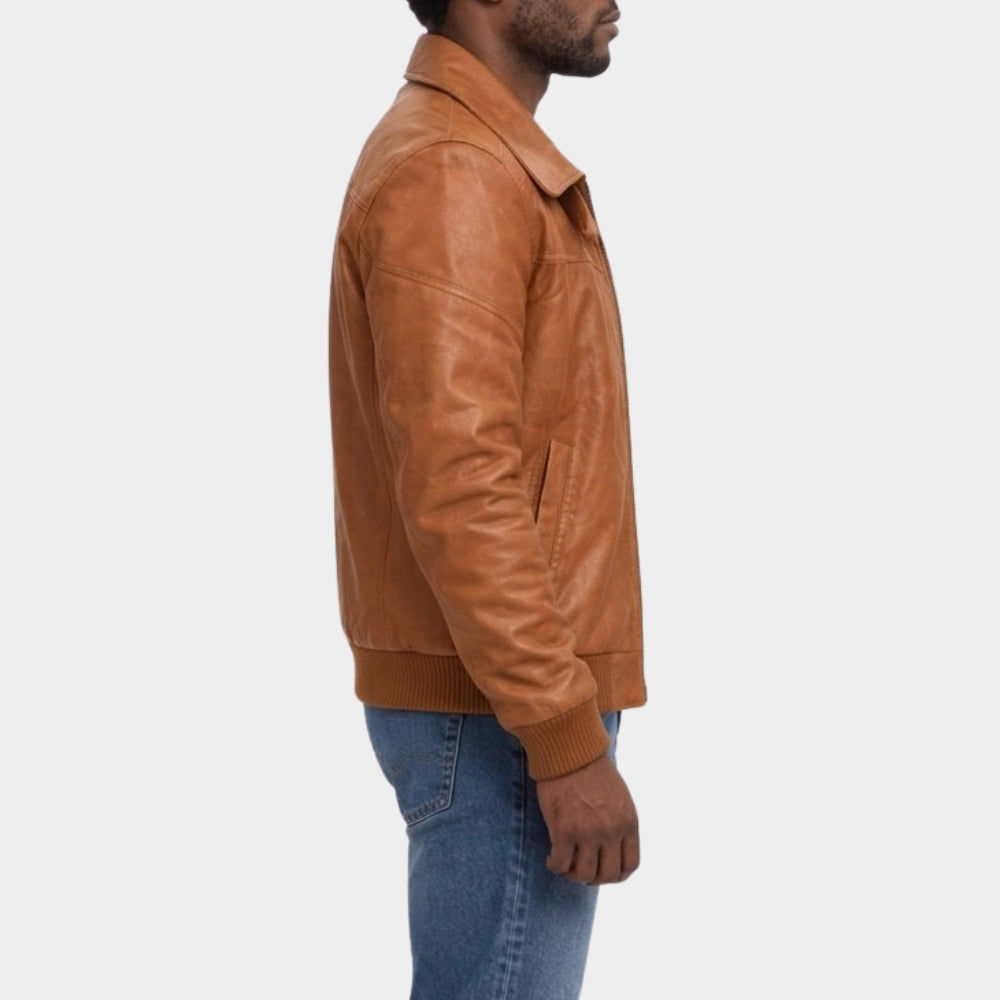 Money Trap Görkem Sevindik Leather Bomber Jacket