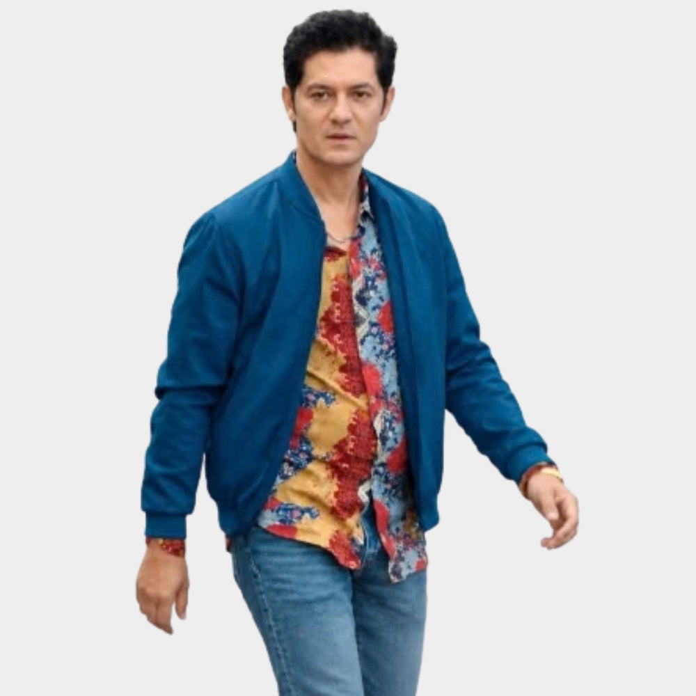 Money Trap Taklacı Ziya Blue Bomber Jacket