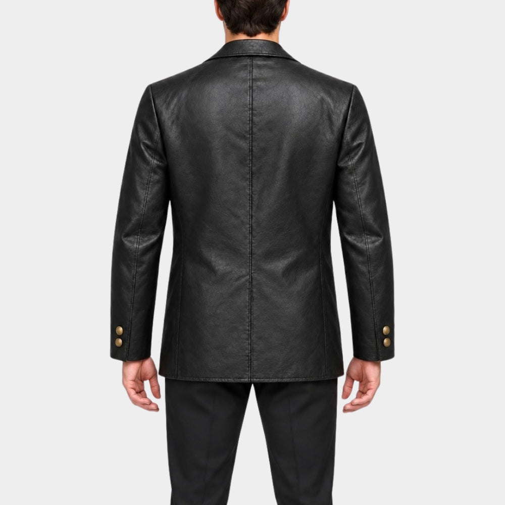 Money Trap Yılmaz Erdoğan Black Leather Blazer