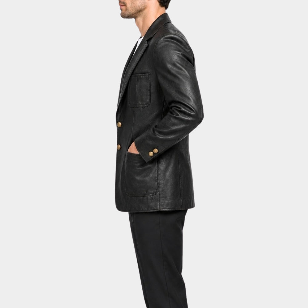 Money Trap Yılmaz Erdoğan Black Leather Blazer