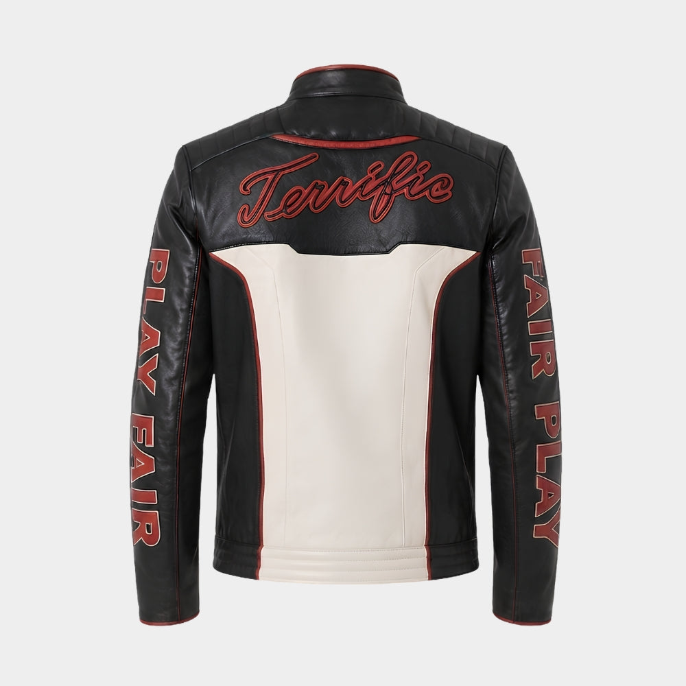 Mr Terrific Black Leather Jacket