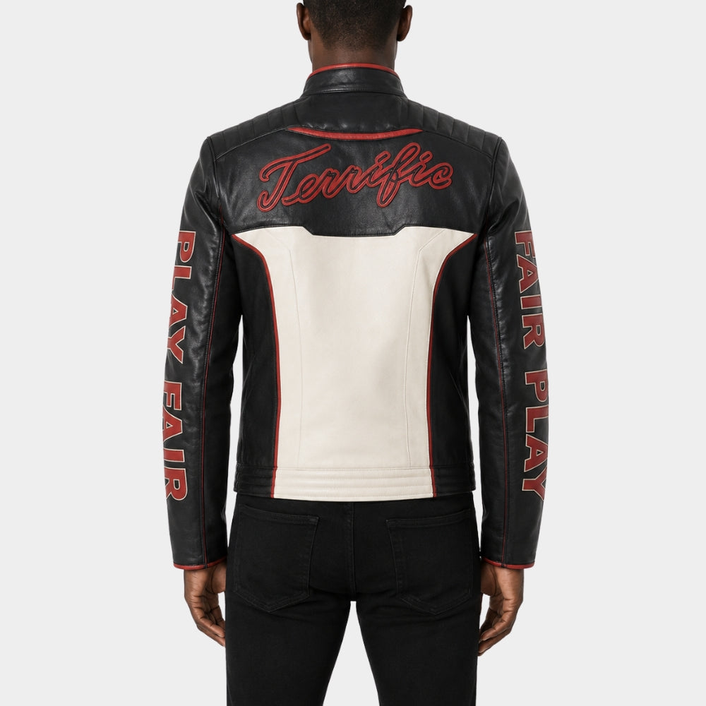 Mr Terrific Black Leather Jacket
