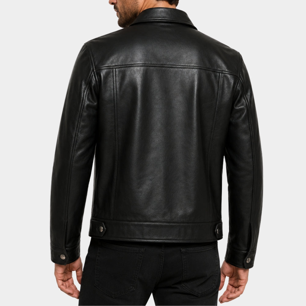 My Bias, My Boss Kang Hoon Black Leather Jacket