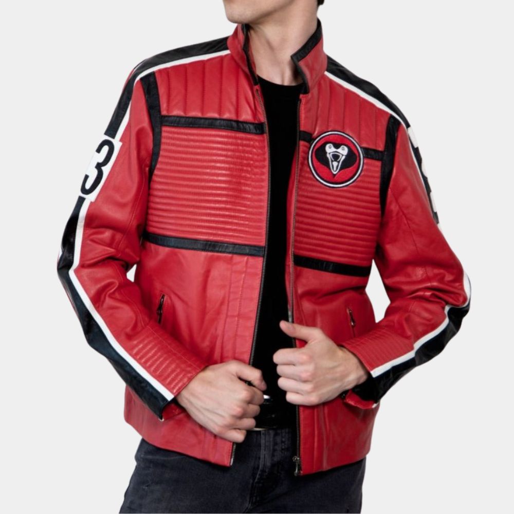 My Chemical Romance  Bassist Mikey Way Red Jacket - Posture View