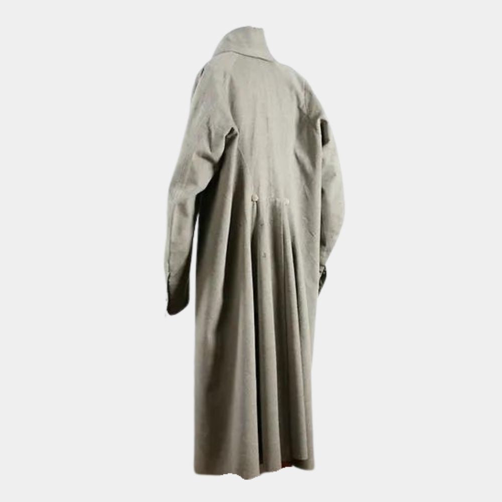 Napoleon Emperor Bonaparte Grey Frock Coat - Mannequin Back View