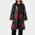 Naruto Itachi Uchiha Akatsuki Black Leather Cloak