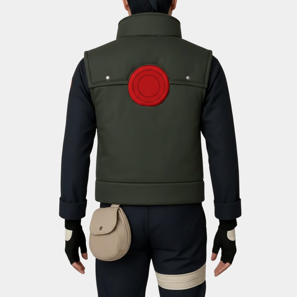 Naruto  Kakashi Hatake Green Cotton Vest - Back View