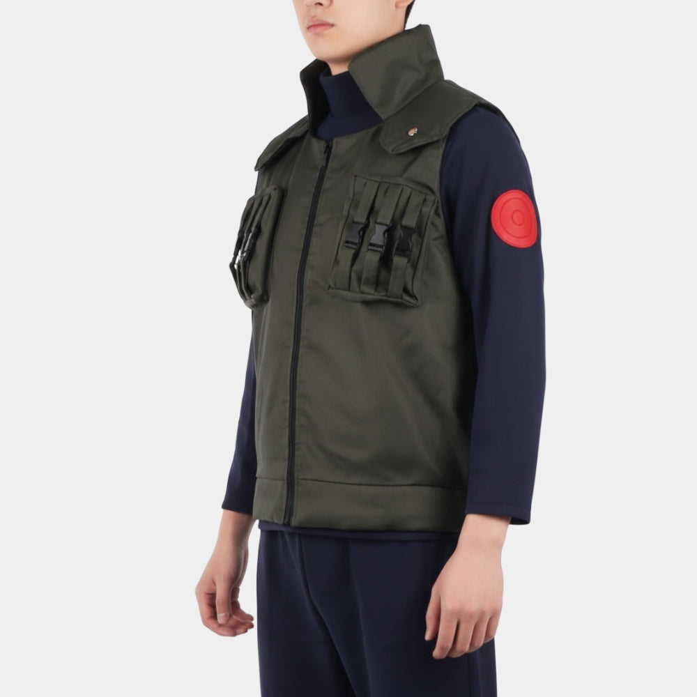 Naruto  Kakashi Hatake Green Cotton Vest - Side View