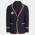 Olympic Games Paris 2024 Team USA Opening Ceremony Blue Cotton Blazer - Mannequin Front View