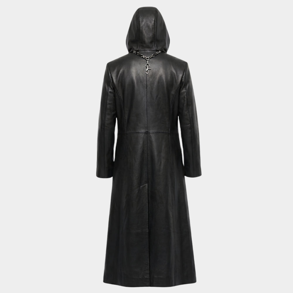 Organization 13 Enigma Leather Long Coat