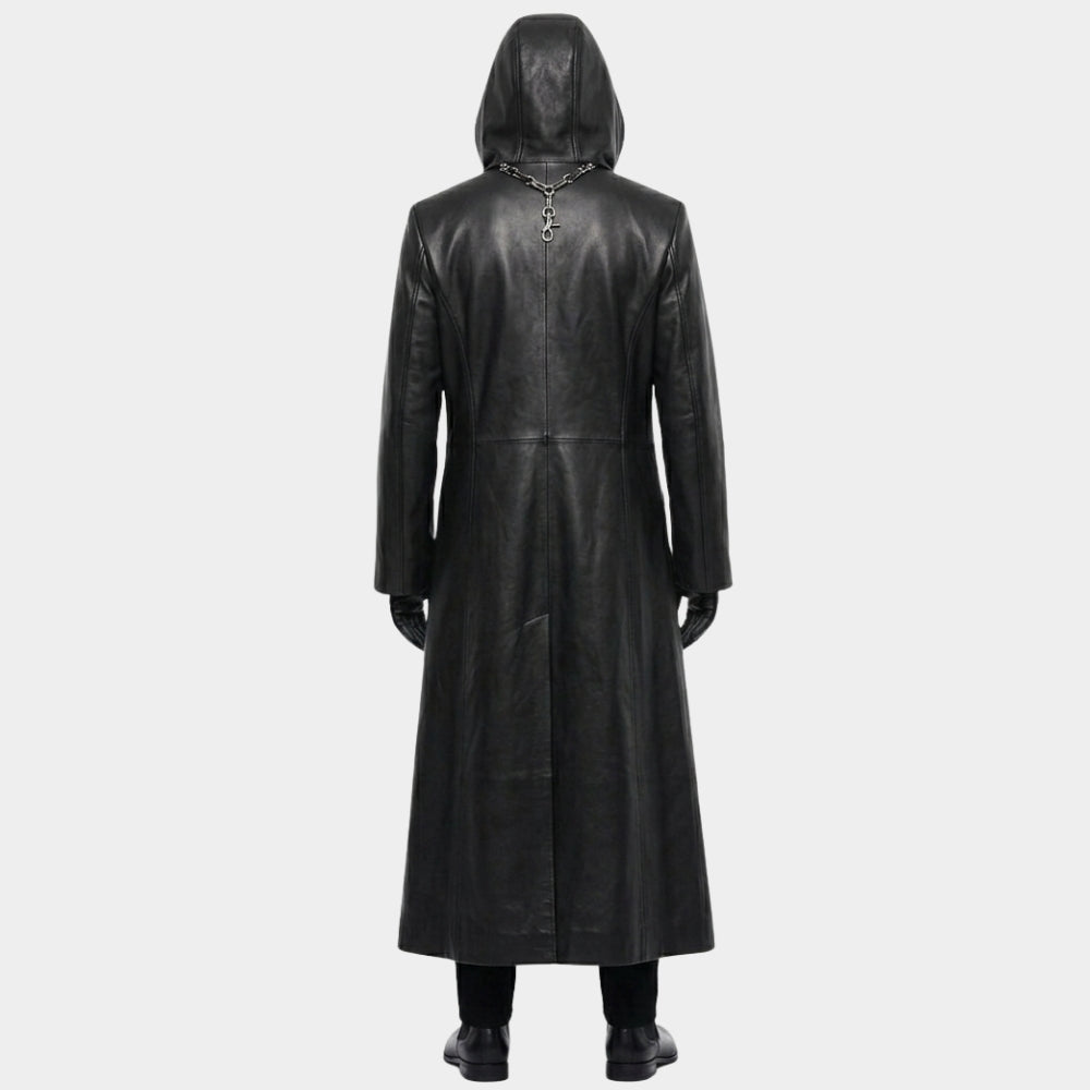Organization 13 Enigma Leather Long Coat