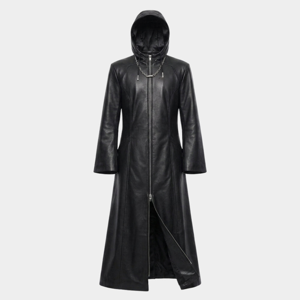 Organization 13 Enigma Leather Long Coat