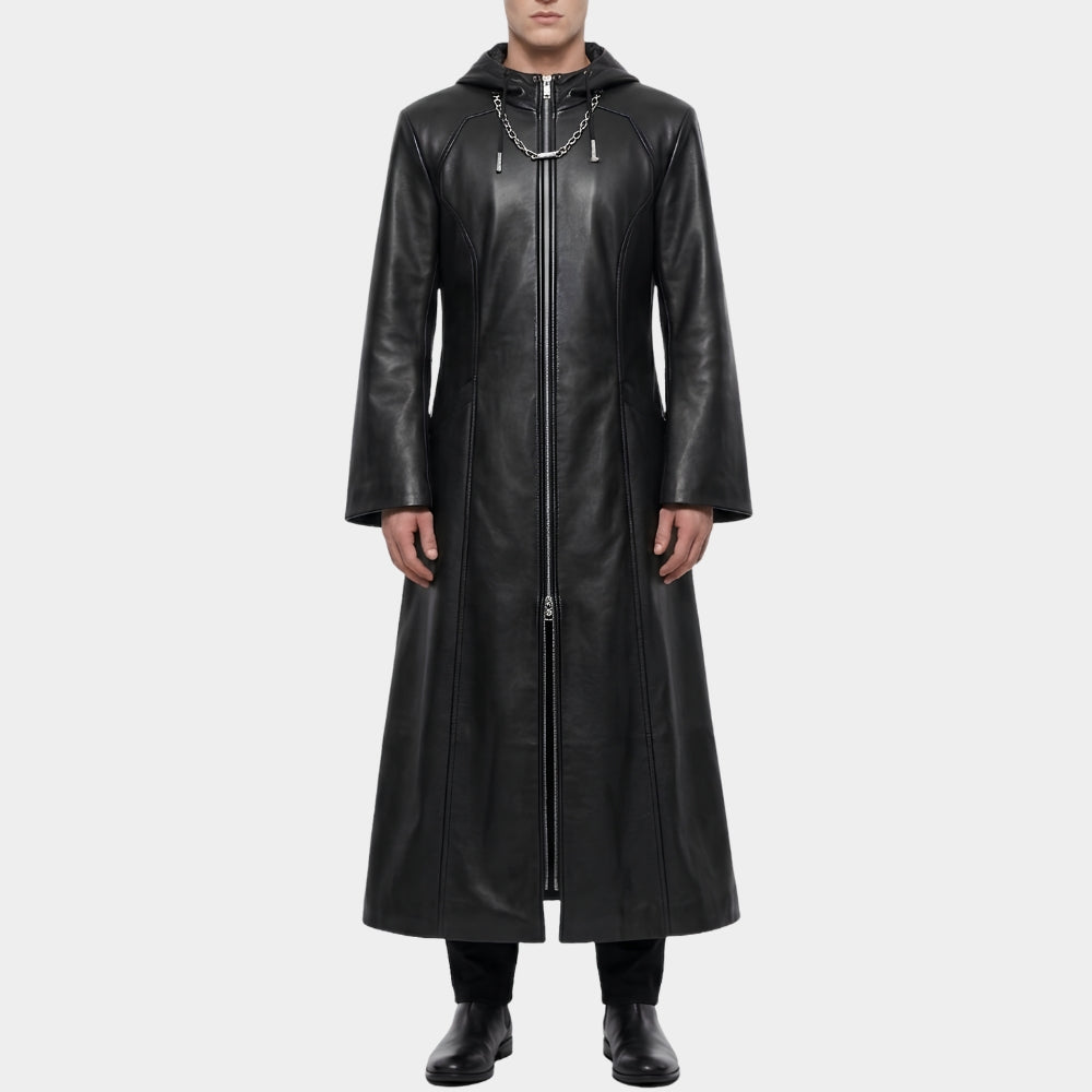 Organization 13 Enigma Leather Long Coat