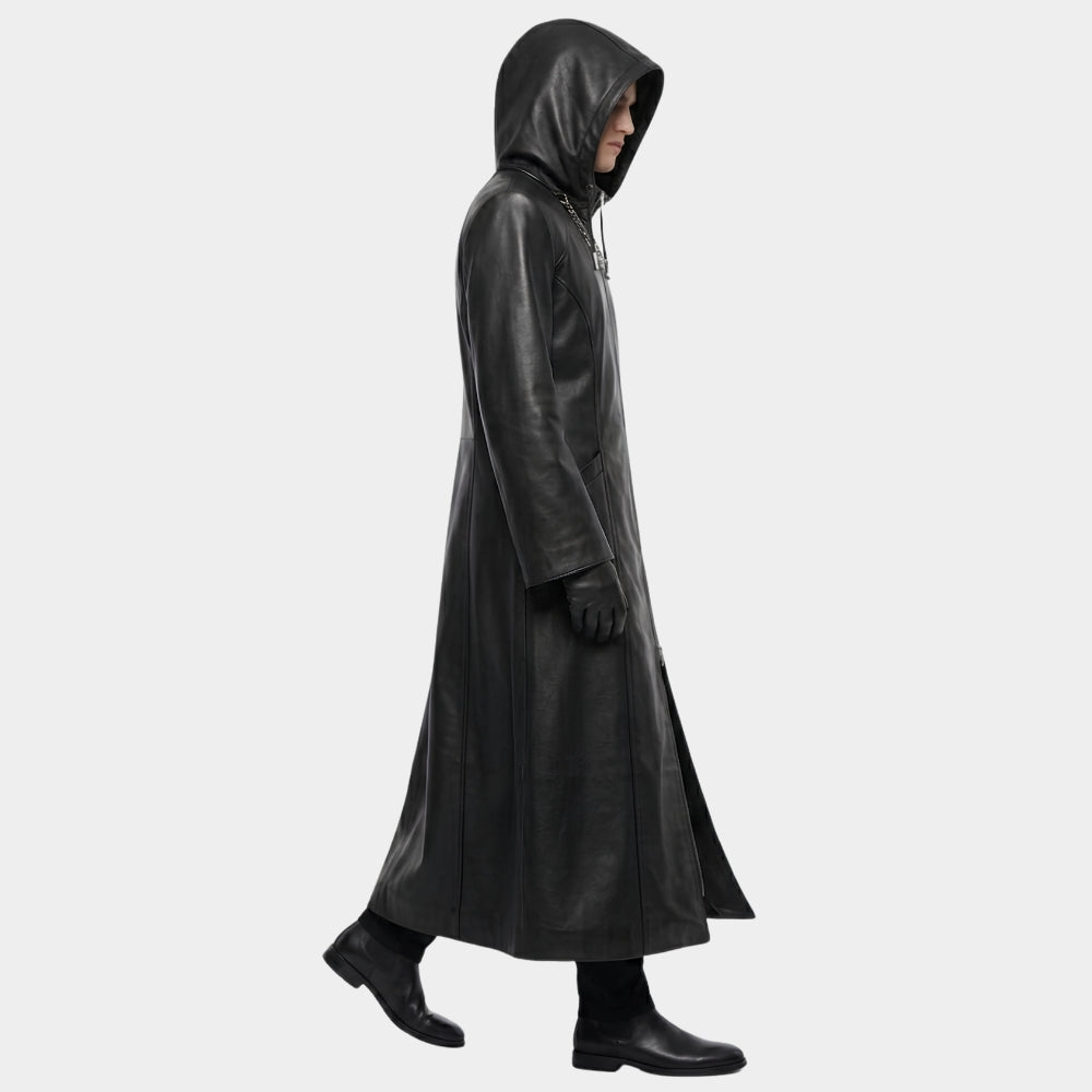 Organization 13 Enigma Leather Long Coat