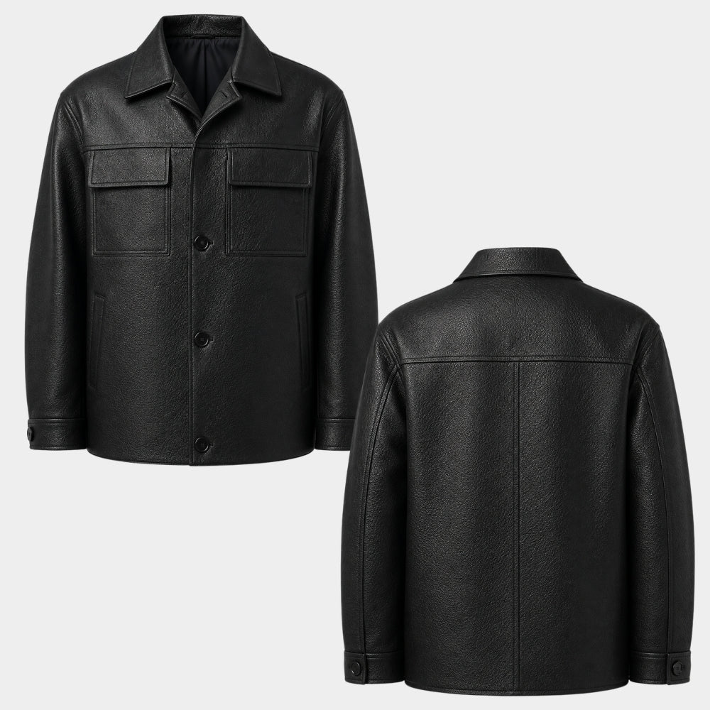 Our Sticky Love Jung Hae Black Leather Jacket