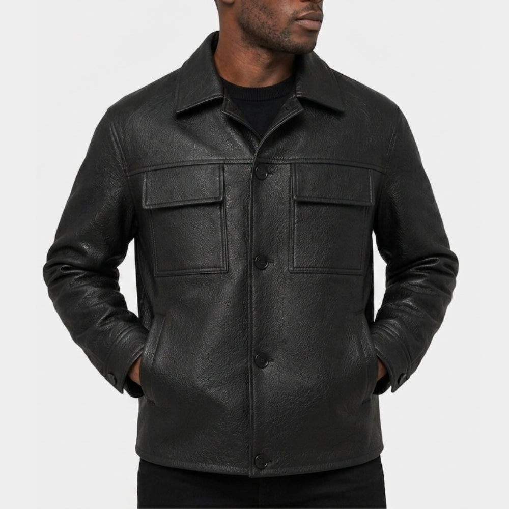 Our Sticky Love Jung Hae Black Leather Jacket