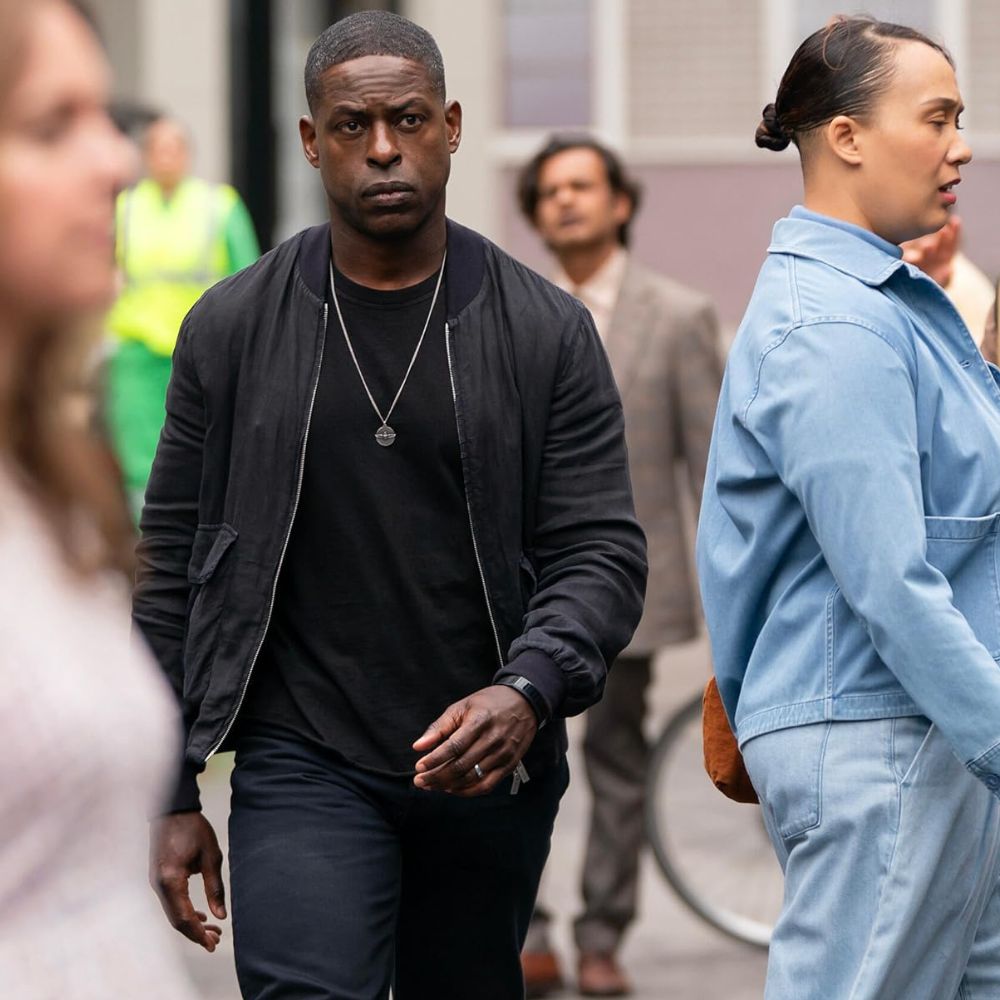 Paradise Sterling K. Brown aka Xavier Collins Black Bomber Jacket - Character Front View