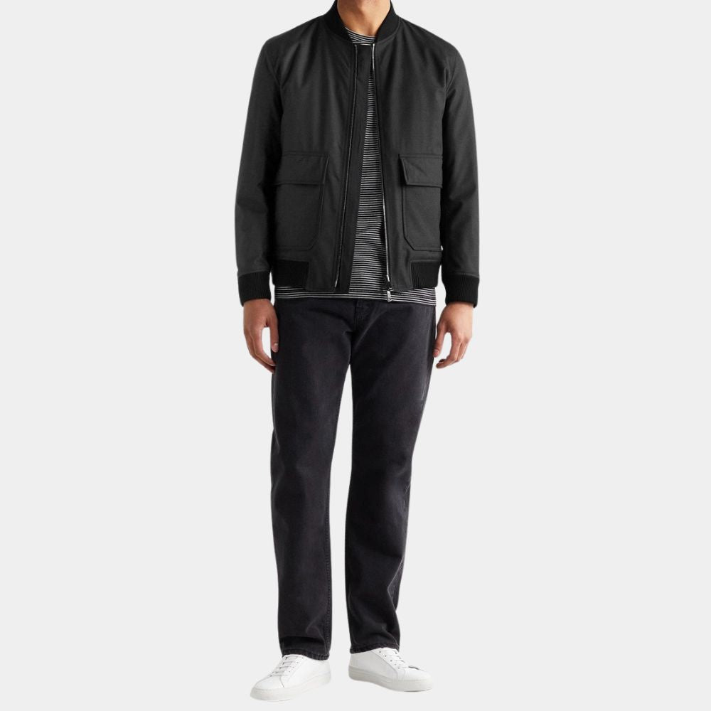 Paradise Sterling K. Brown aka Xavier Collins Black Bomber Jacket - Front View